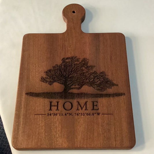 Paddle Cutting Board, Mahogany