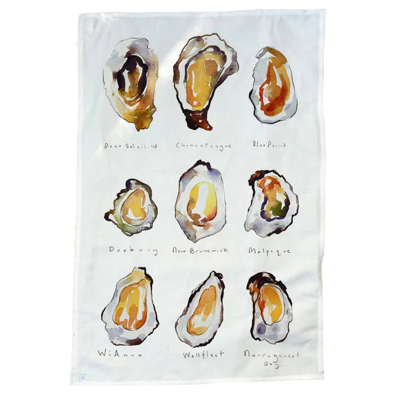 Terry Cloth Beach Towel - Oysters