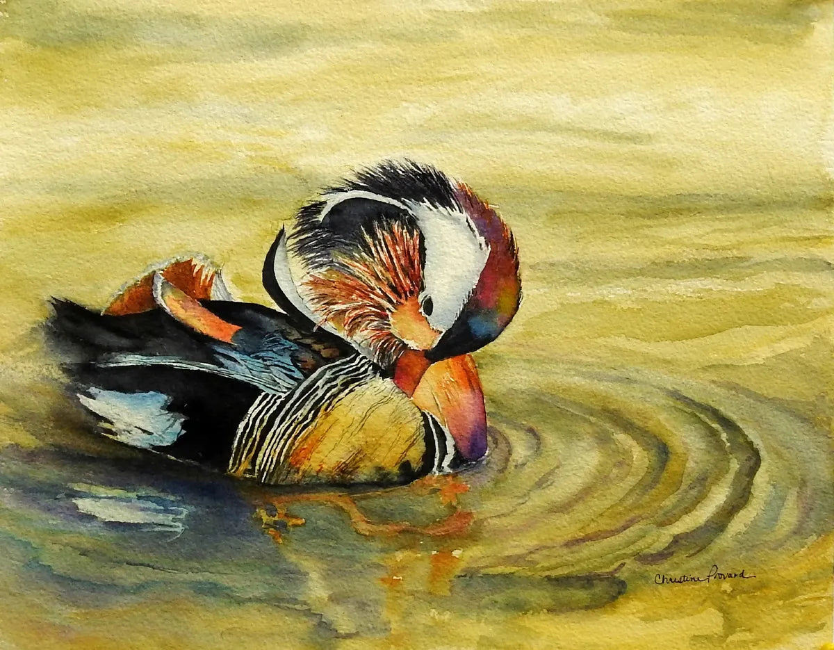 CP-11x17 "Naptime" Print of Watercolors by Christine Provard (matted}