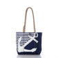 Sea Bags Brenton Stripe White Anchor Handbag