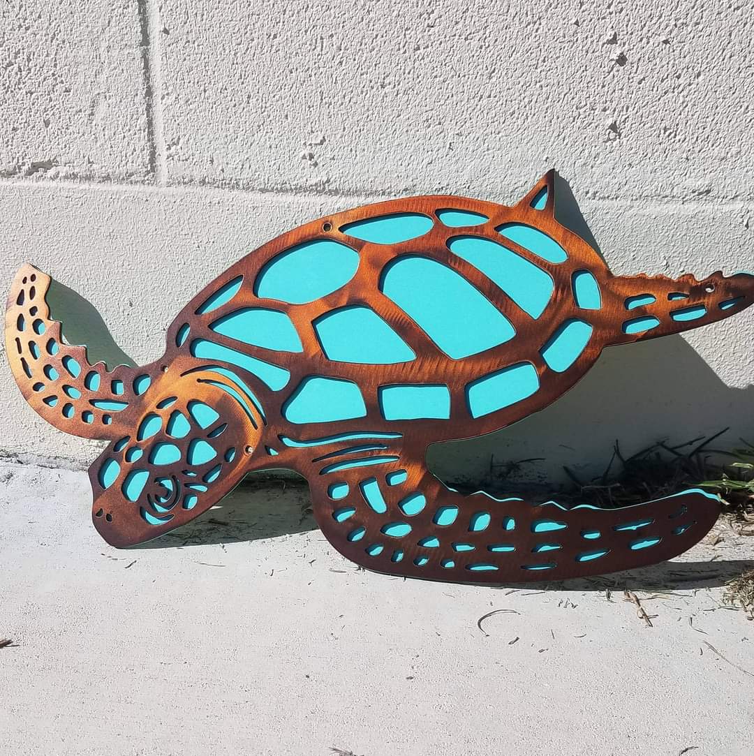 CCM Sea Turtle, Custom Metal Artwork