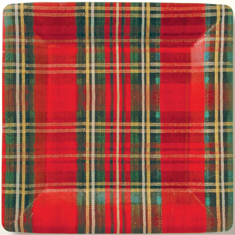 Classic Check 7" Square Paper Plate