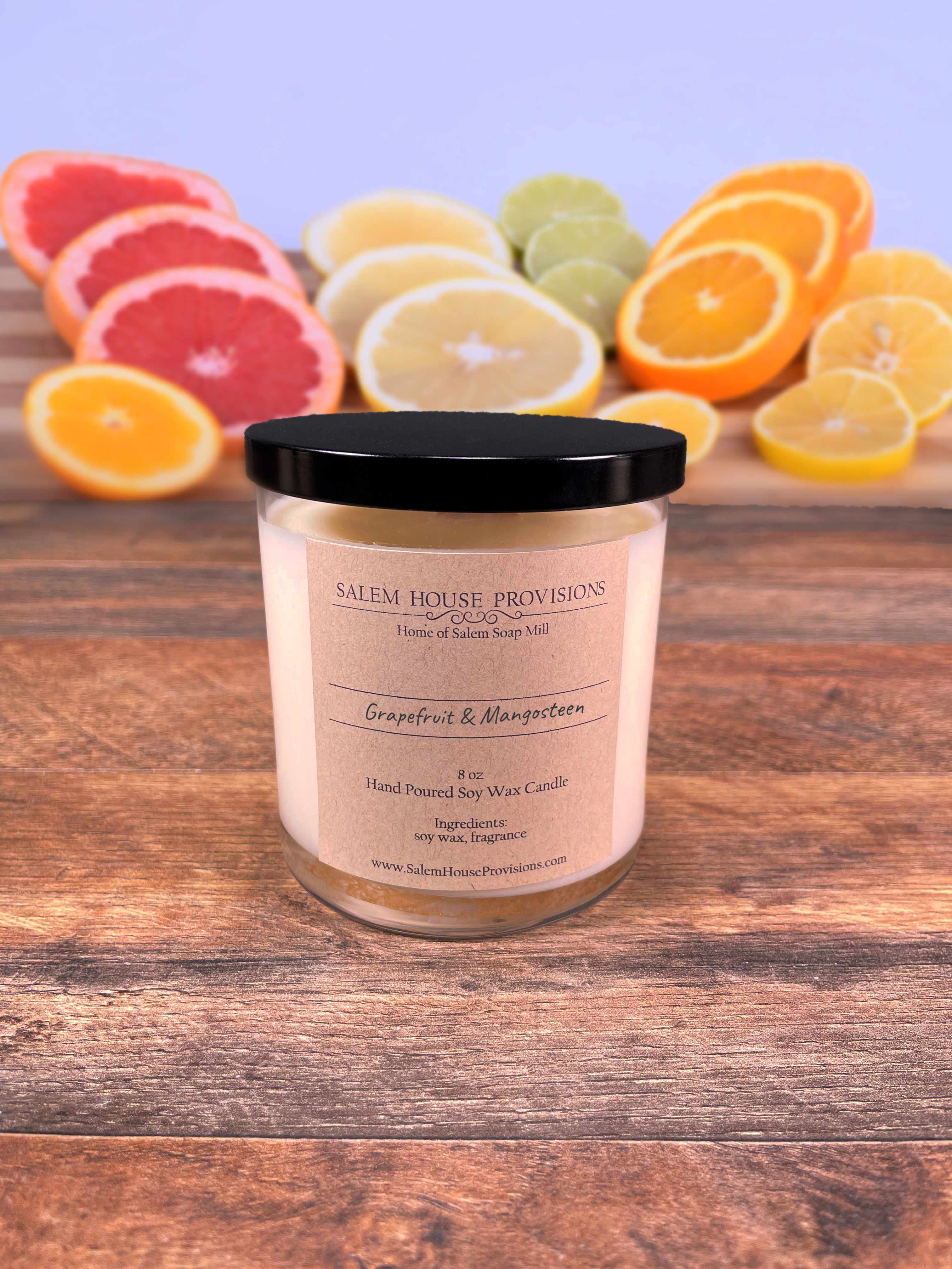 Grapefruit Soy Wax Candle, Long Lasting