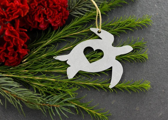 Sea Turtle Metal Ornament