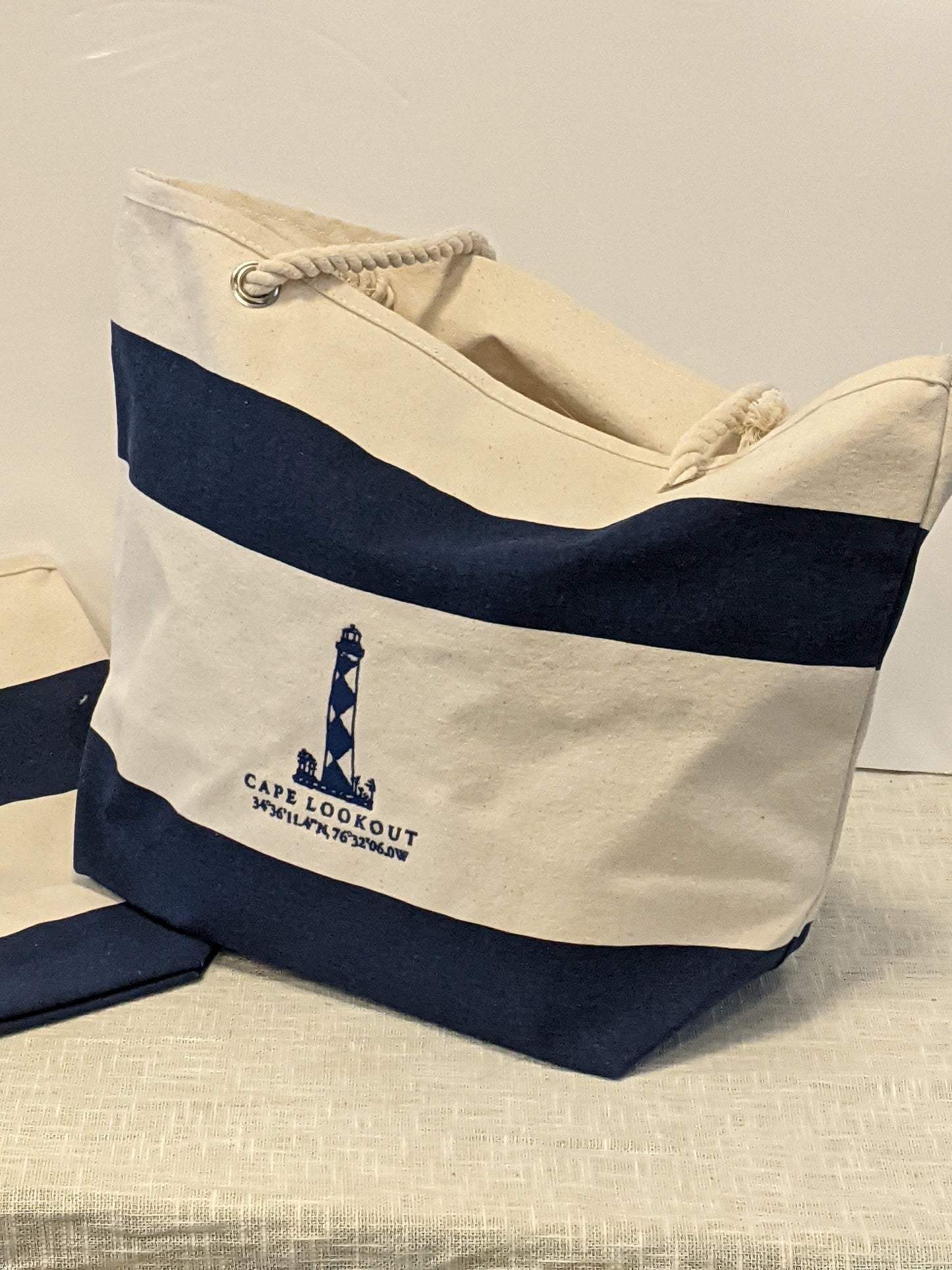 Shoppers Tote - Capri Stripes Cotton