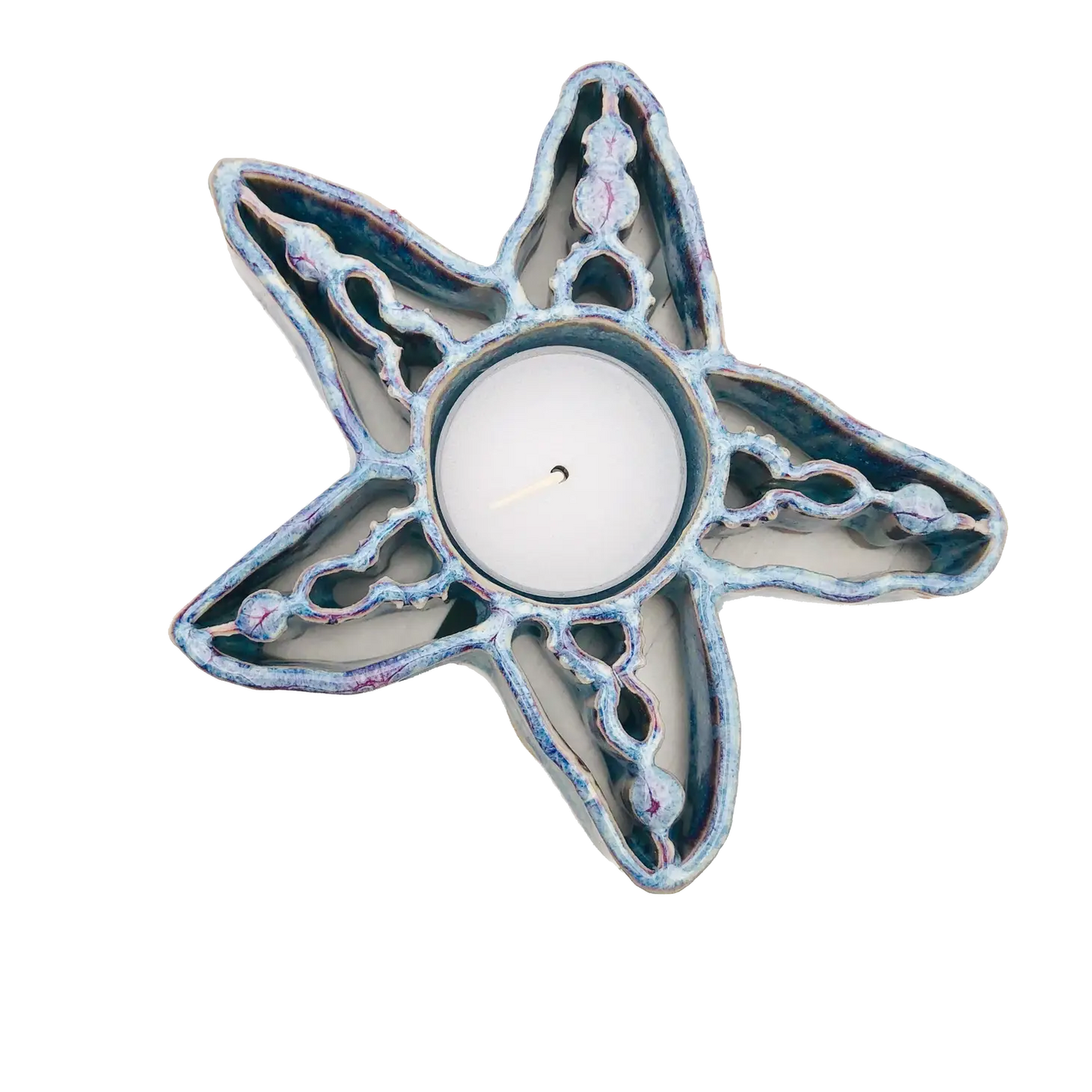Starfish Tealight (Sunrise) Stoneware Pottery