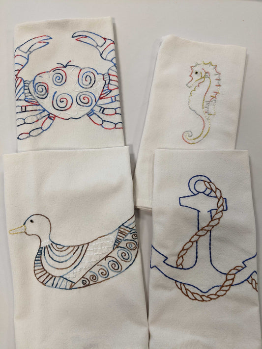 Tea Towels, locally hand stitched by Pizer Dog 17" x 25"