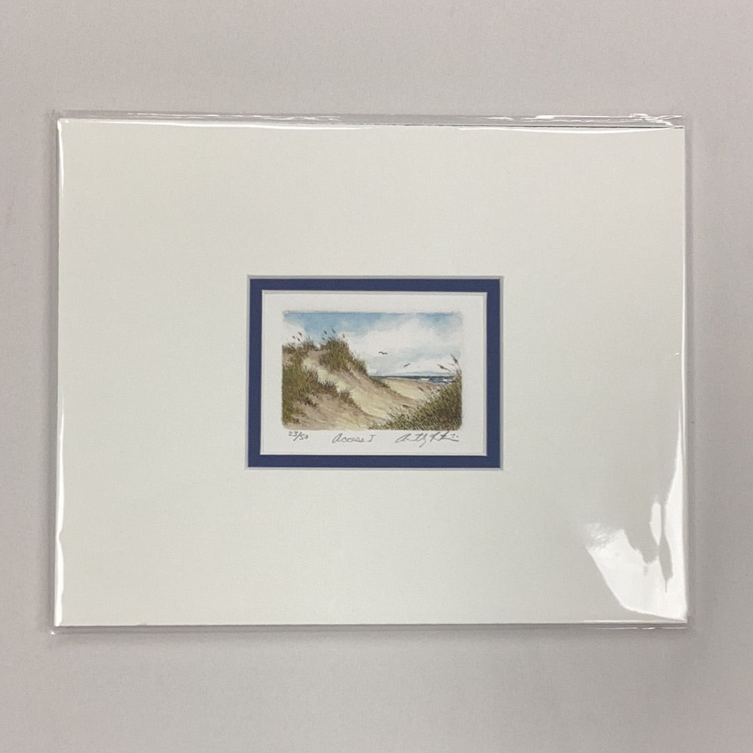 "Access I" signed etching by Anthony Feathers. 8'x10"