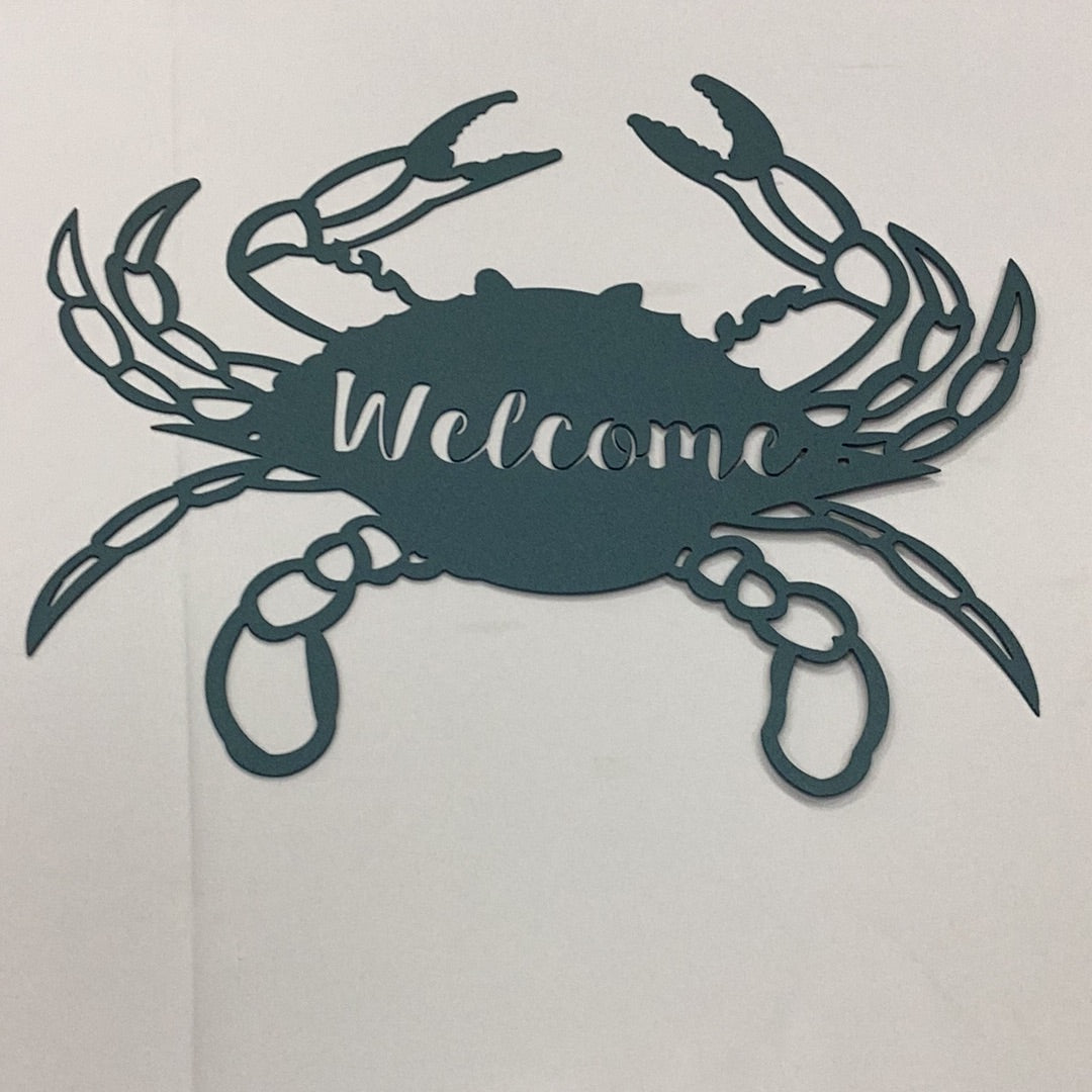 CCM Welcome Crab, Custom Metal Art