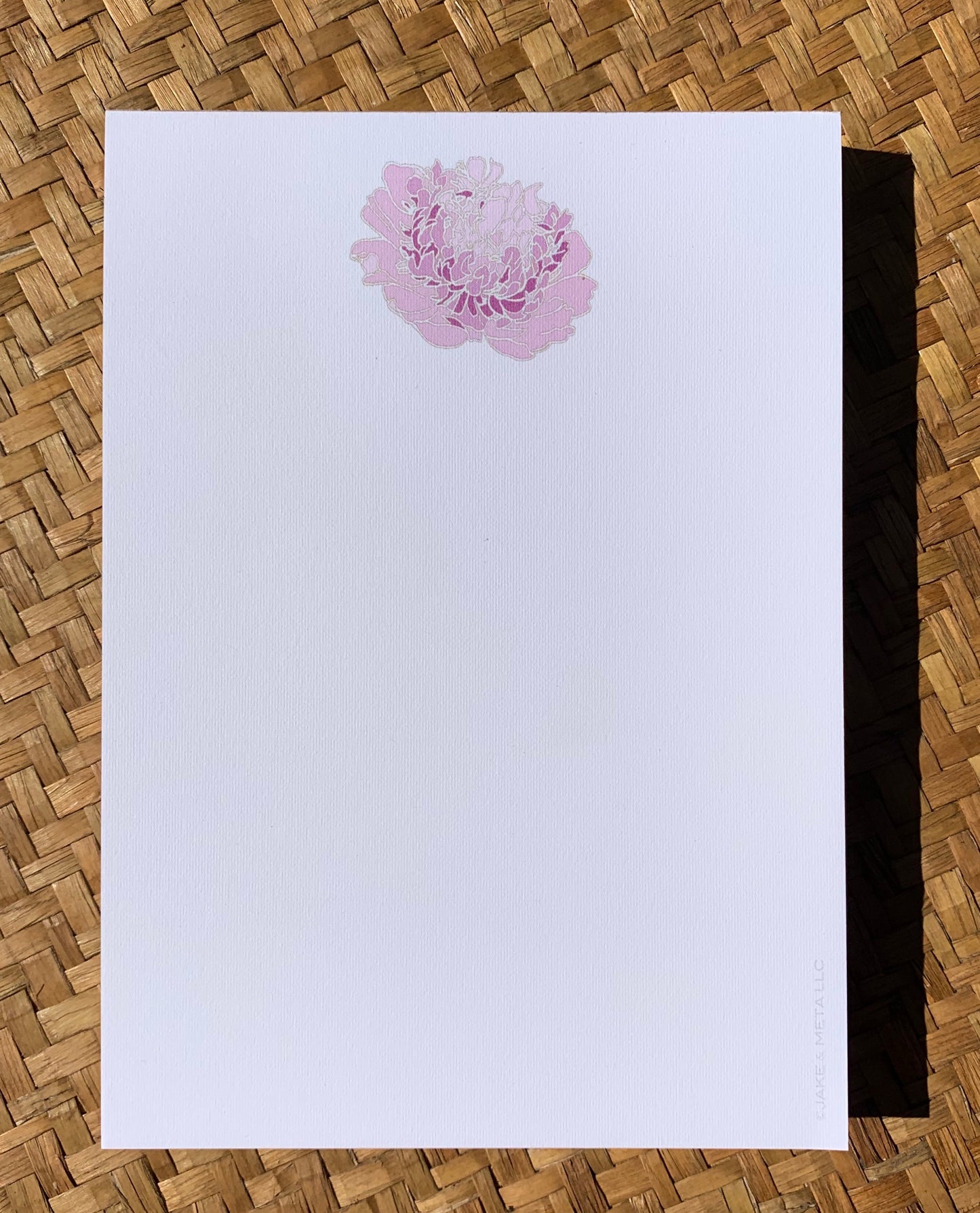 Note Pad - Peony