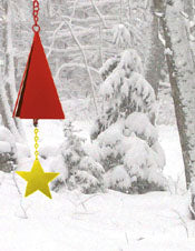 8" Little Red Bell with Windcatcher