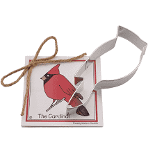 Cardinal Cookie Cutter with Recipe