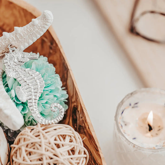 Nautical Ornament-SEAHORSE /  pewter