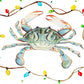 Christmas Crab Kitchen Towel