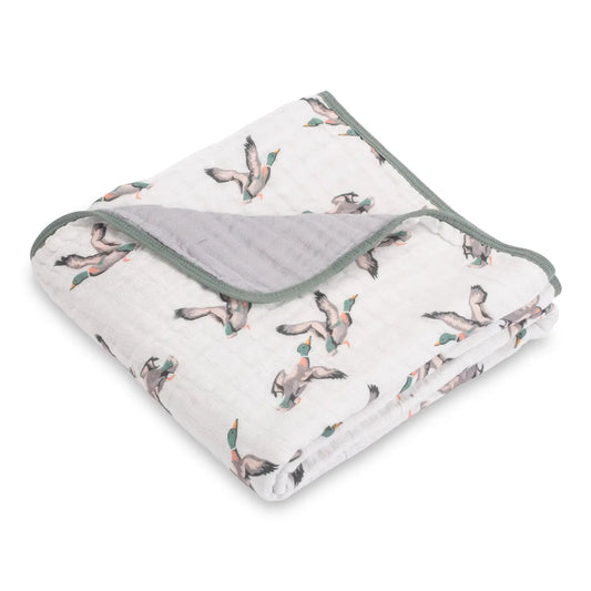 Muslin Quilt Kids Blanket-mallards