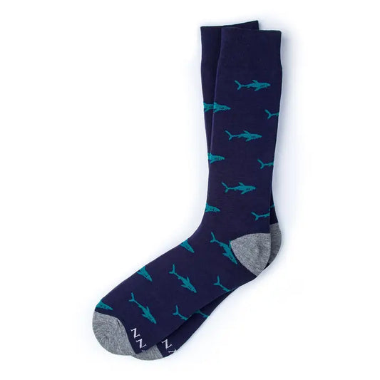 Shark Bait Sock, Navy Blue Carded Cotton