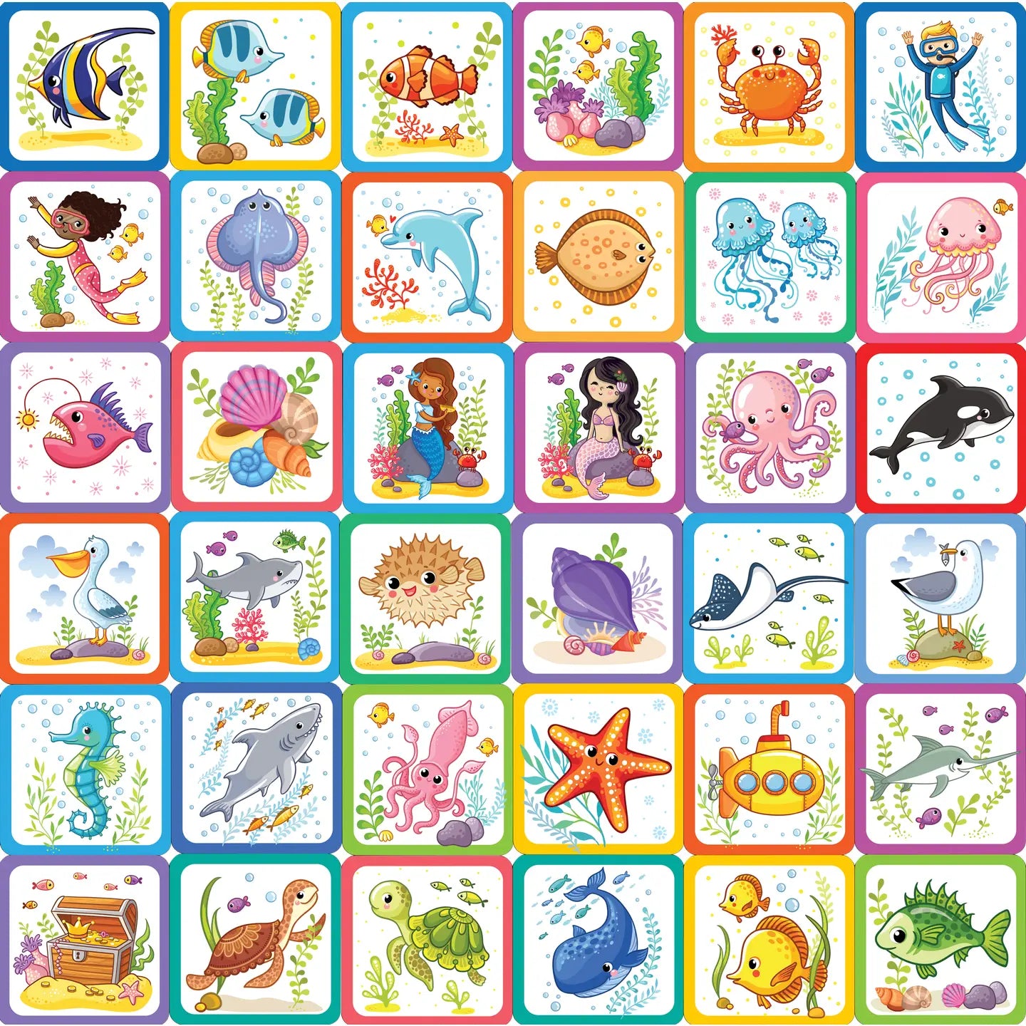 Memory Match Game-Under the Sea