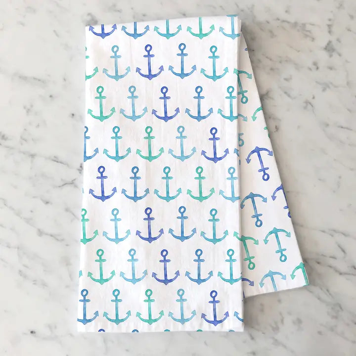 Blue Anchors Kitchen Towel