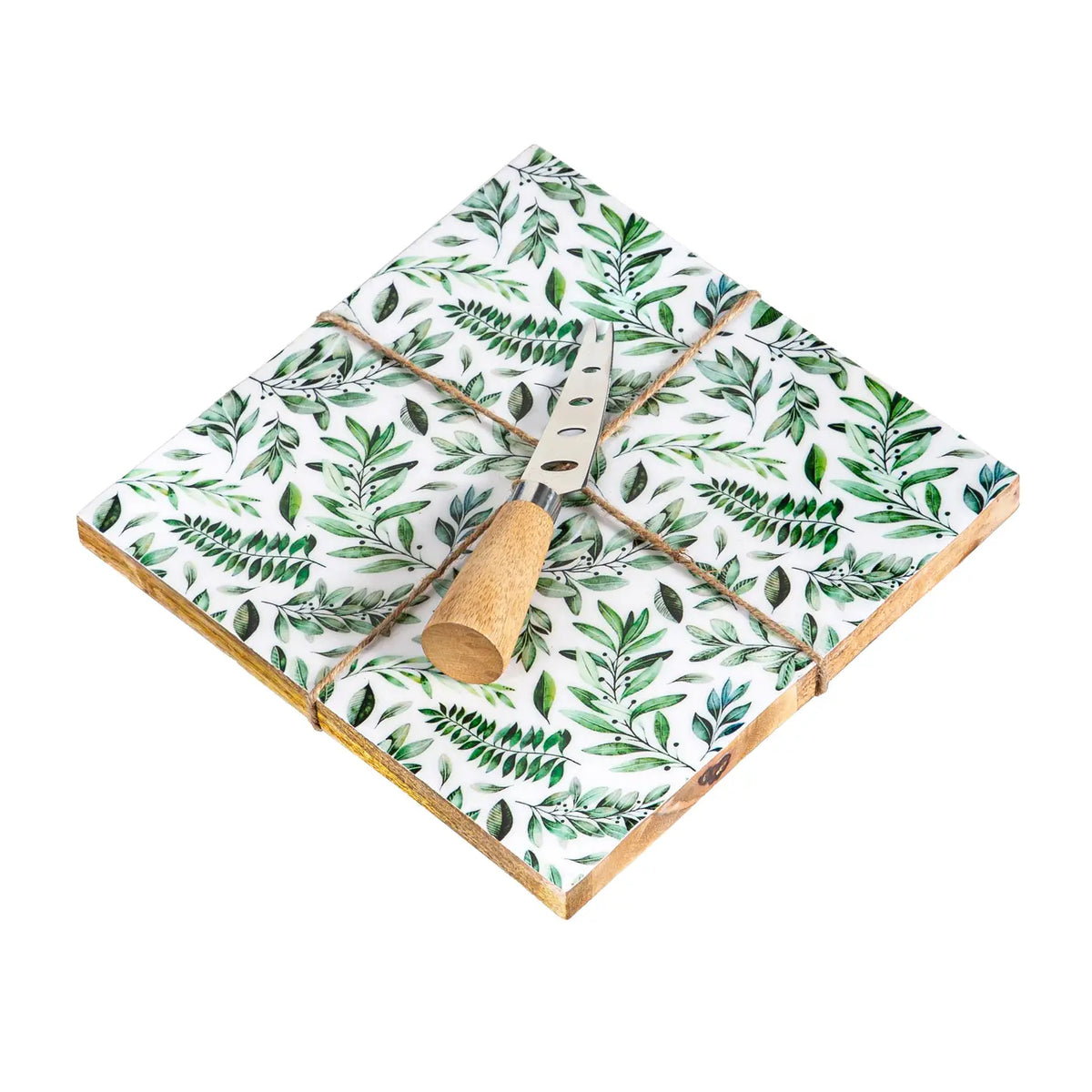 Olive Oasis Wood Cheese Boards with Knife