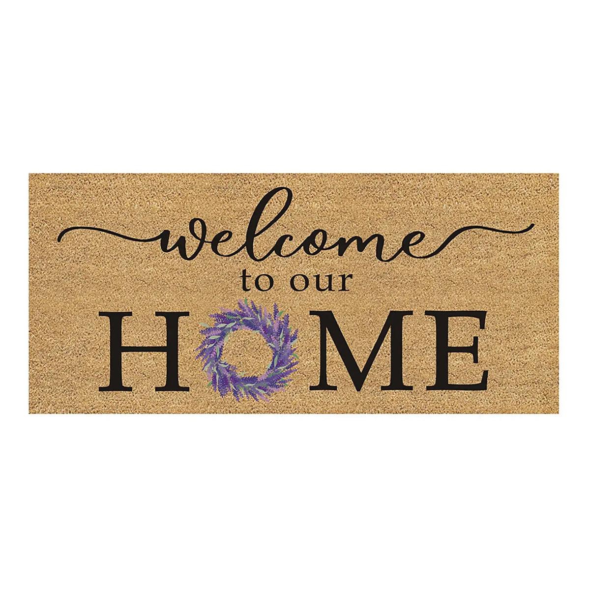 Welcome to Our Home Flocked Sassafras Coir Switch Mat