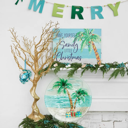 Christmas Iridescent Blue Crab Ornament