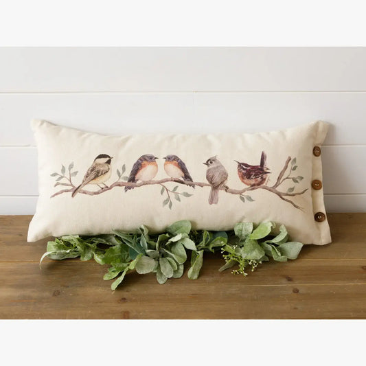Pillow-Birds on Branch