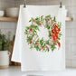 Oyster Christmas Wreath Kitchen Towel