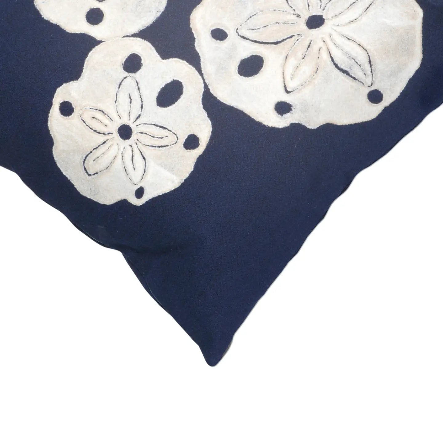 Visions/Sand Dollar Indoor/Outdoor Pillow, Navy