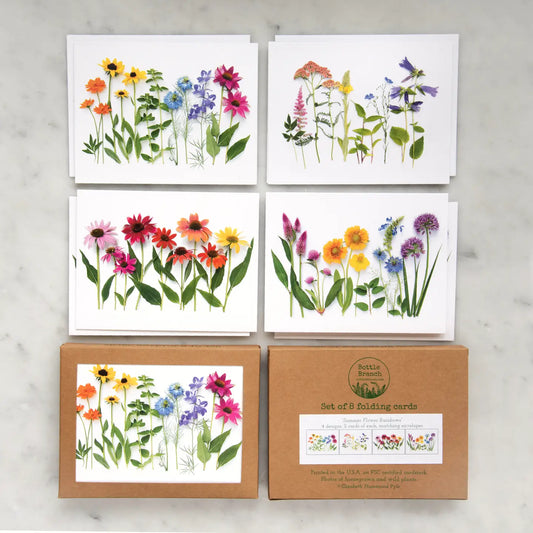 Card Set - Summer Flower Rainbows