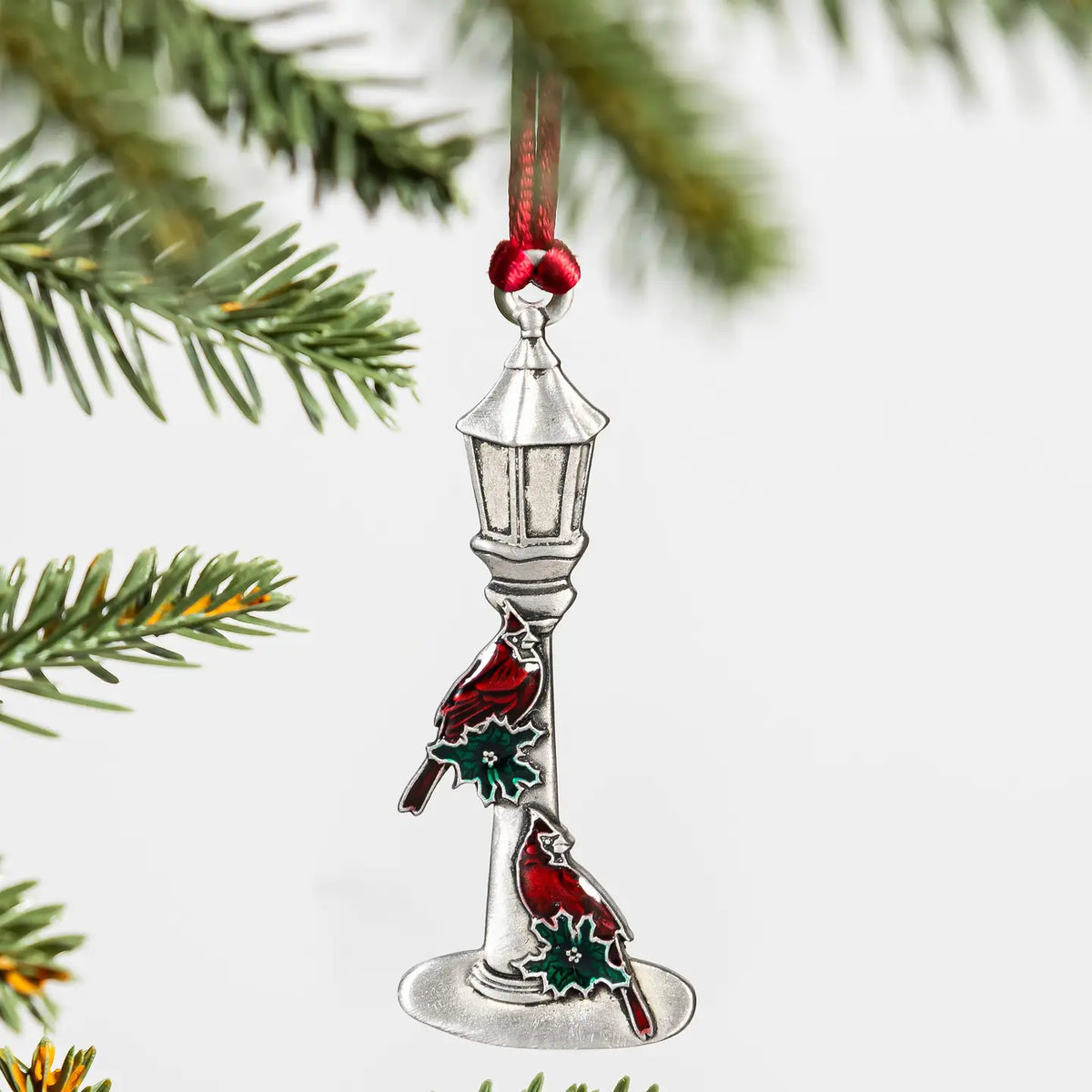 Joyful Traditions Ornament Solid Pewter Lamp Post With Cardi