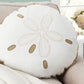 Sand Dollar Shaped Pillow - Beige/White