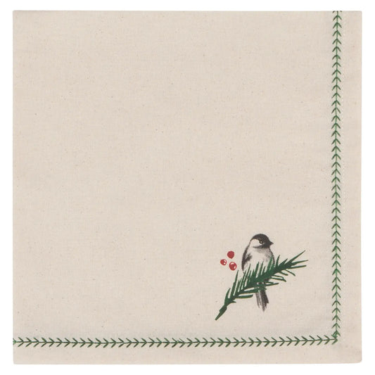 Forest Birds Christmas Napkins set of 4