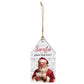 Vintage Santa Believe Wooden Tag