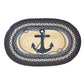 Braided Jute Rugs-Anchor Oval