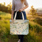 NC State Map Canvas Tote Bag
