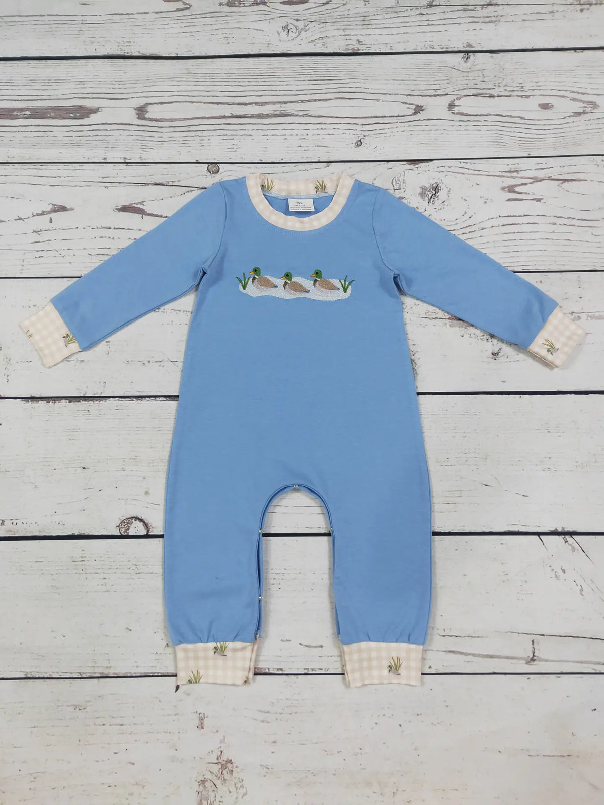 Mallard Applique Baby Boy Romper