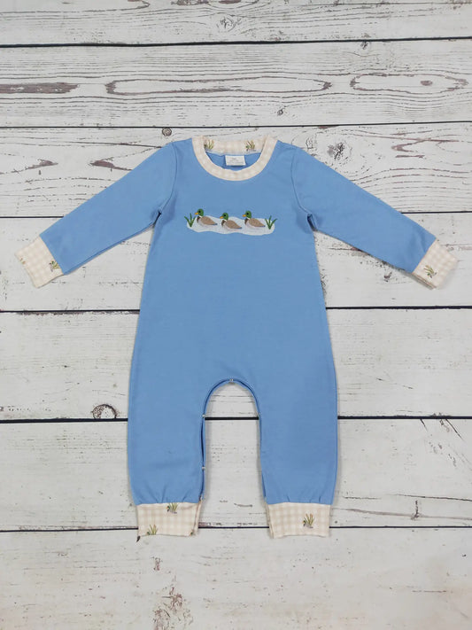 Mallard Applique Baby Boy Romper