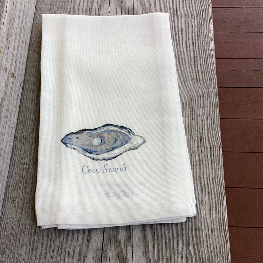 Oyster Dishtowel with Core Sound