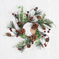3.5" Icy Holiday Ring w/Pinecone & berry