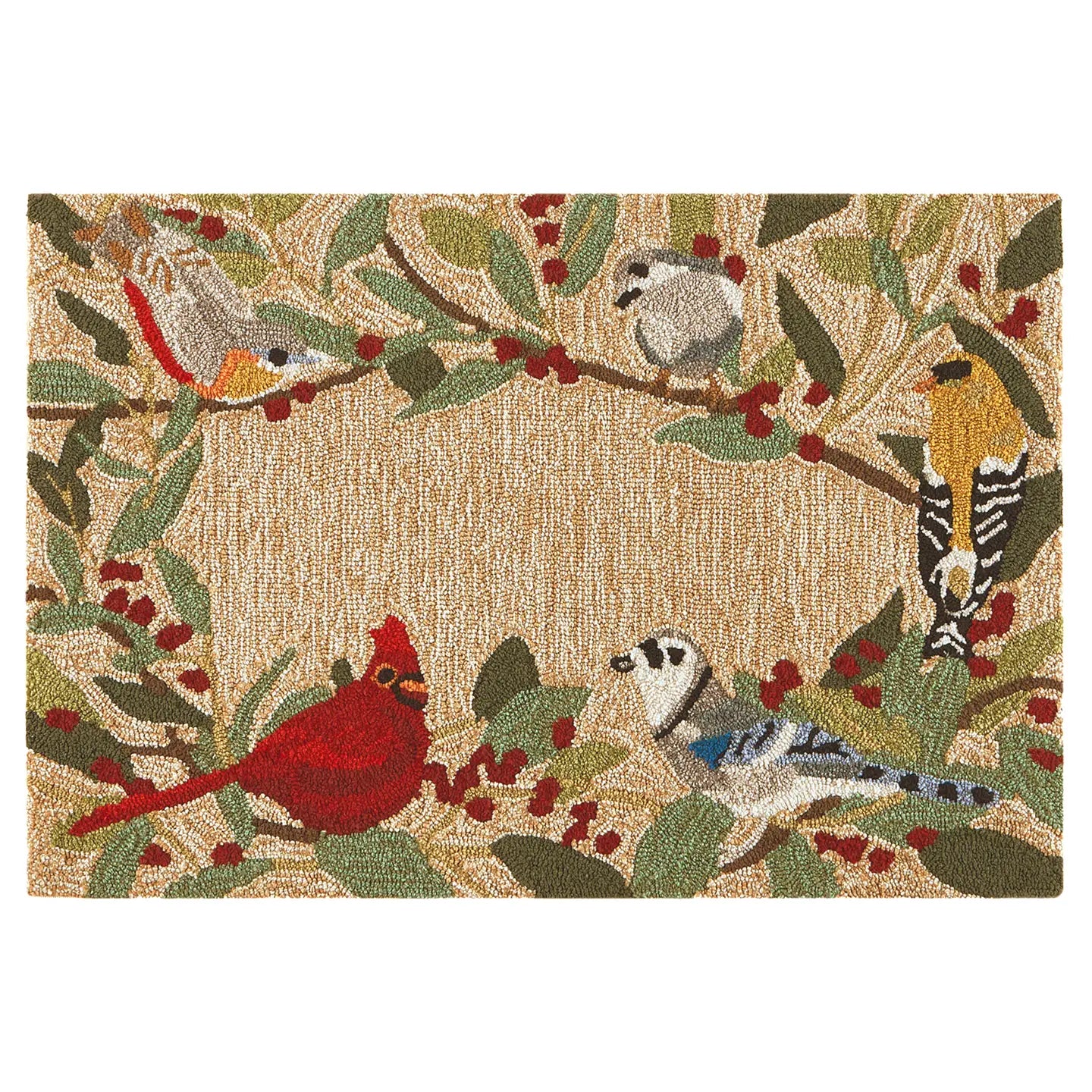 Front porch Bird Border Indoor/Outdoor Rug 1'8"x2"6"