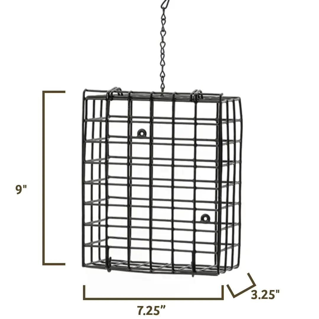 Seed and Suet Block Cage with Hanging Chain