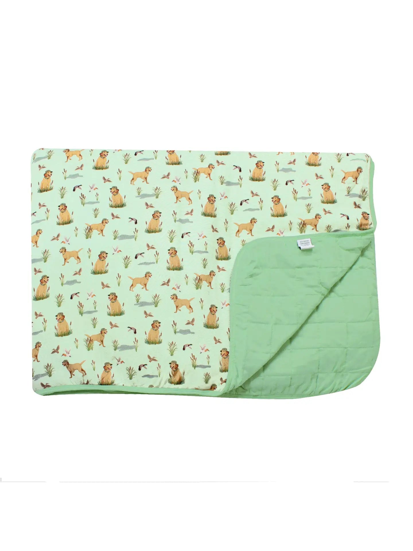 Duck Duck Dog Quilted Throw Blanket