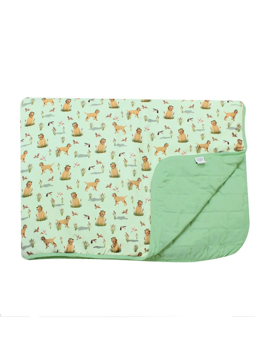 Duck Duck Dog Quilted Throw Blanket