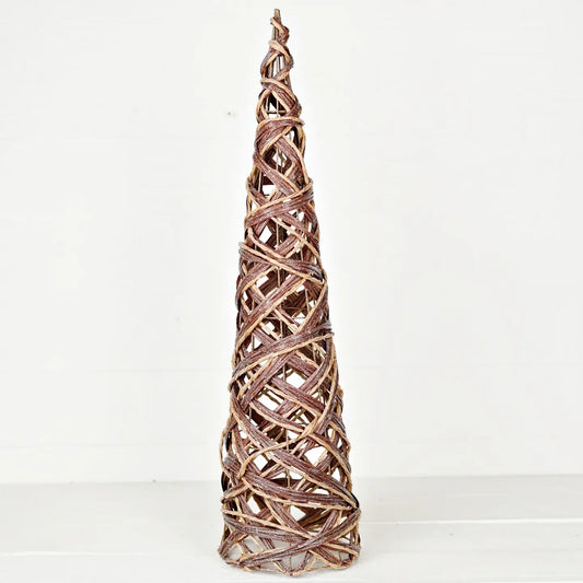 Sparkle Woven faux twig cone tree