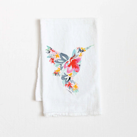 Hummingbird Flour Sack Tea Towel