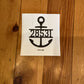 Distressed Anchor w/Zip Code Harkers Island Swedish Dish Cloth