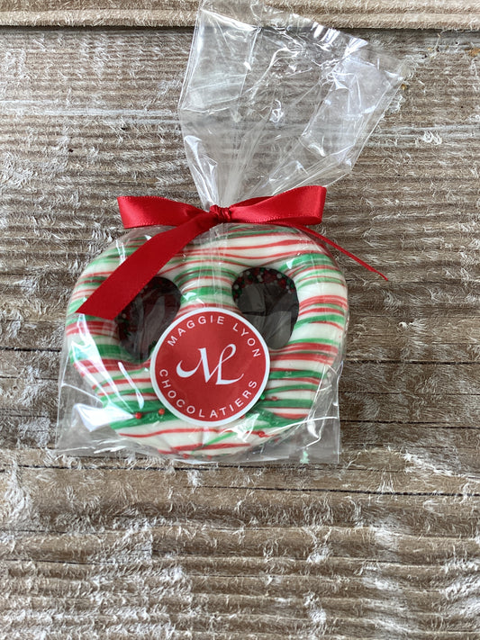 2 pc Milk and White Chocolate Covered Pretzels