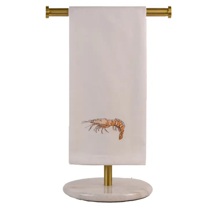 Shrimp Hand Towel White/Buff 20X28