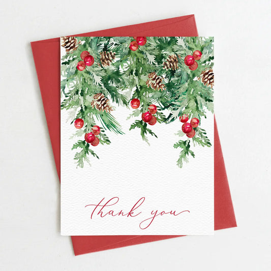 "Thank You" Greenery Greeting Card