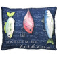 Hooked on Fishing Pillow 19X24